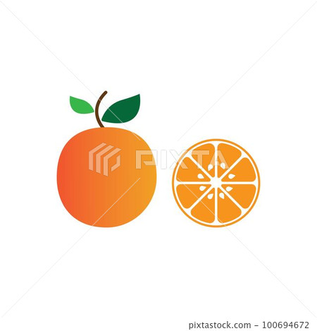 Orange fruit logo 100694672