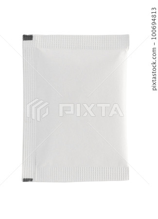 blank white sachet package isolated on white background 100694813