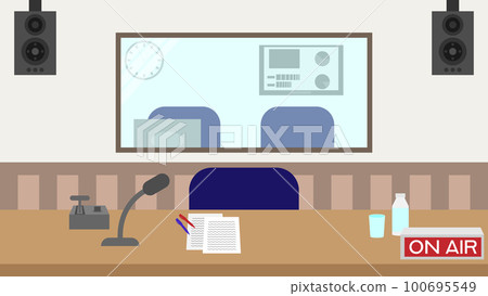 Illustration of a radio booth 100695549