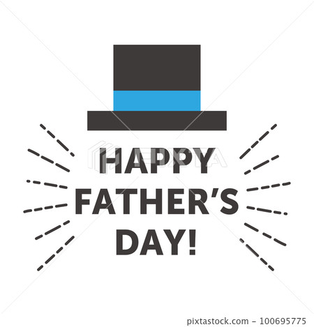 Father's Day title and simple hat design 100695775