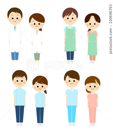 Various occupations men and women set medical Various occupations men and women set medical 100696763