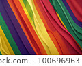 Abstract background of vibrant colors, which include red, orange, yellow, green, blue, and purple. Colors are representative of the LGBTQ plus flag, and their bold and bright appearance. 100696963