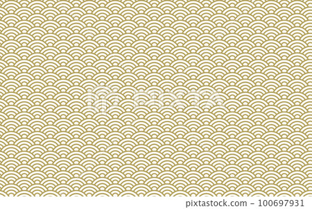 Qinghai wave Japanese pattern background gold background transparent Qinghai wave Japanese pattern background gold background transparent 100697931