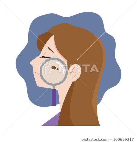 woman suffering from skin blemishes woman suffering from skin blemishes 100699317