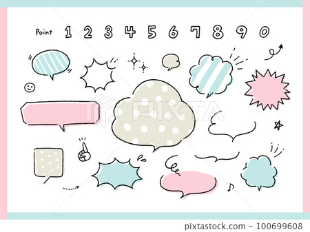 Cute handwritten speech bubble C Cute handwritten speech bubble C 100699608