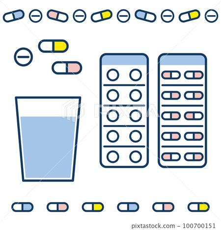 Drinking medicine tablets capsule set simple 100700151
