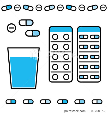 Drinking medicine Tablets Capsule set Simple 2 colors 100700152