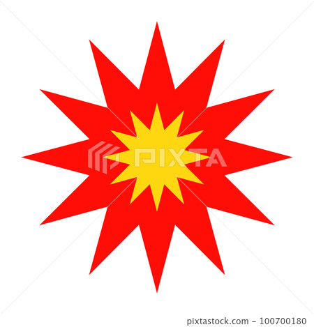 轟炸效果剪影圖標。拍攝效果。向量。 轟炸效果剪影圖標。拍攝效果。向量。 100700180