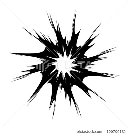 Explosion or burst effect silhouette icon. vector. Explosion or burst effect silhouette icon. vector. 100700181