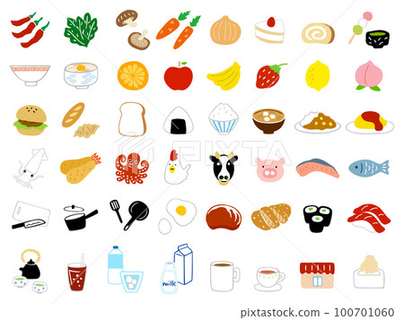 手繪食物和飲料套裝 100701060