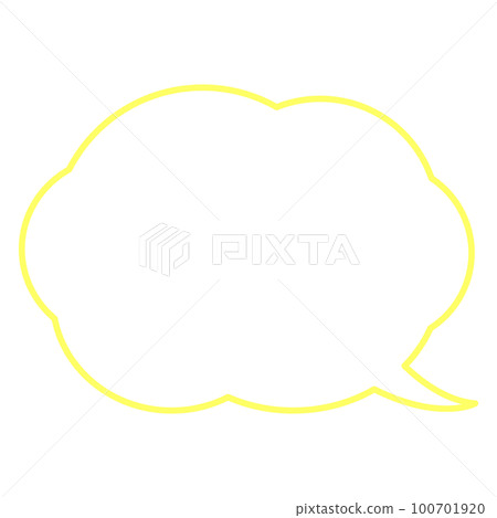 Simple and easy to use cloud speech bubble 100701920