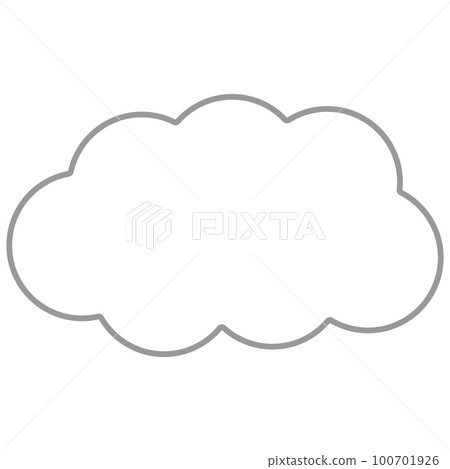 Simple and easy to use cloud speech bubble 100701926