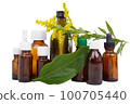 Medical bottle set with herbs isolated. The concept of alternative medicine, herbal medicinea 100705440