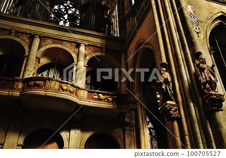 Interior view of St. Vitus Cathedral Interior view of St. Vitus Cathedral 100705527