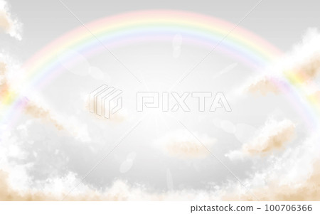 Rainbow, sun and cloudy sky 01 Spreading clouds Rainbow, sun and cloudy sky 01 Spreading clouds 100706366