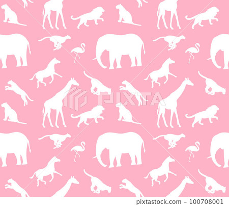 Vector seamless pattern of african wild animals Vector seamless pattern of african wild animals 100708001