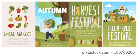 Autumn harvest festival and local market... - Stock Illustration ...