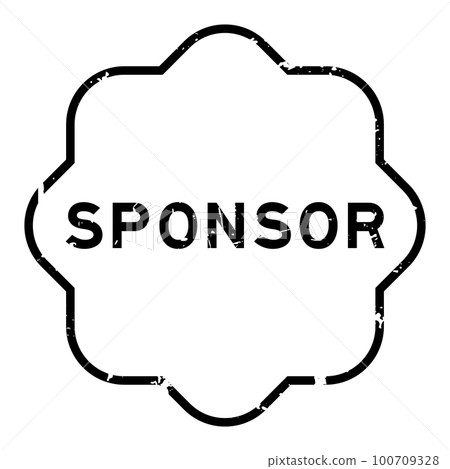 Grunge black sponsor word round seal stamp on white background Grunge black sponsor word round seal stamp on white background 100709328