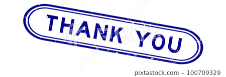 Grunge blue thank you word rubber seal stamp on white background Grunge blue thank you word rubber seal stamp on white background 100709329