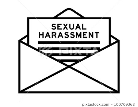 Envelope and letter sign with word sexual harrassment as the headline Envelope and letter sign with word sexual harrassment as the headline 100709368