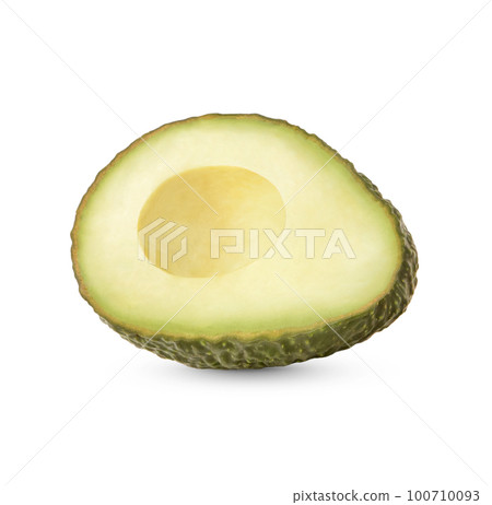 Half avocado isolated on white background 100710093