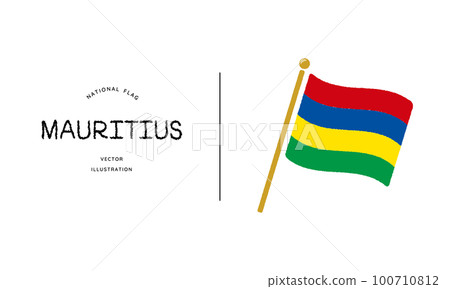 毛里求斯國旗圖標矢量圖解 100710812