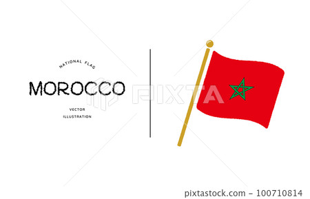 摩洛哥國旗圖標矢量圖 100710814