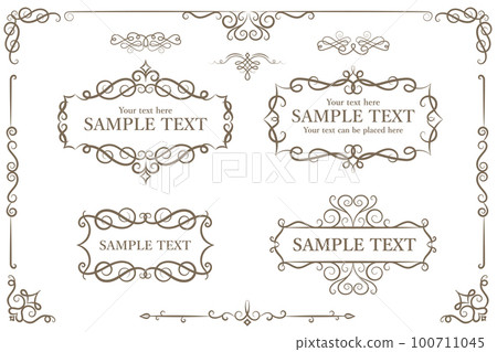 leaf decoration frame set 100711045