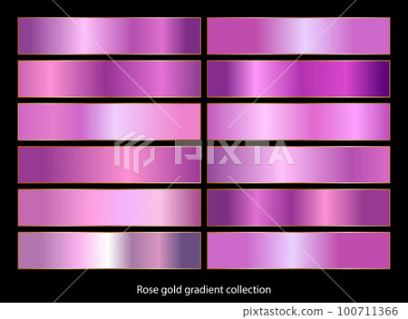 Rose gold gradient backgrounds collection. Vector illustration. 100711366