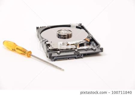 [Disassemble the HDD with a screwdriver] 100711840