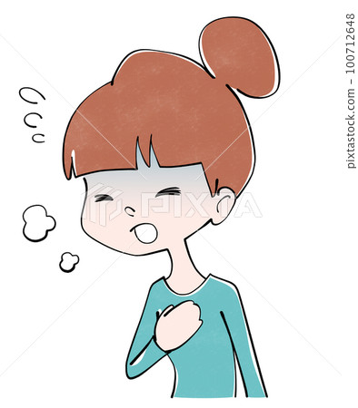 Poor physical condition (dyspnea) Illustration of a woman Poor physical condition (dyspnea) Illustration of a woman 100712648