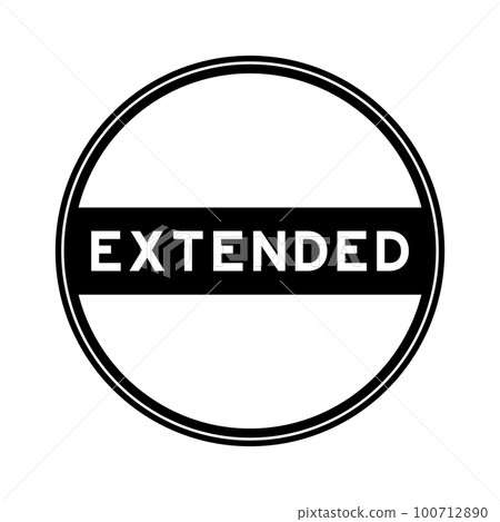 Black color round seal sticker in word extended on white background Black color round seal sticker in word extended on white background 100712890