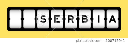 Black color in word serbia on slot banner with yellow color background Black color in word serbia on slot banner with yellow color background 100712941