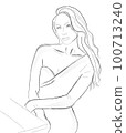 Elegant lady vector storyboard fashion dress sexy 100713240