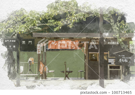 水彩風格的彥根城護城河之旅 滋賀縣彥根市 100713465