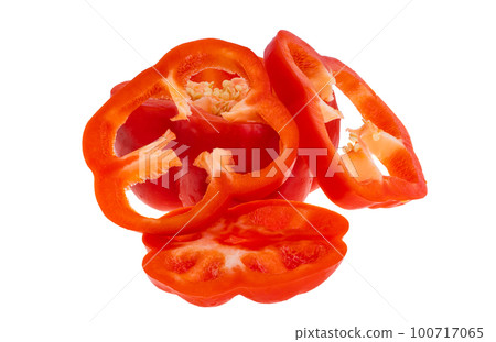 red pepper isolated red pepper isolated 100717065