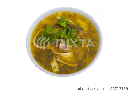 chicken soup isolated chicken soup isolated 100717189