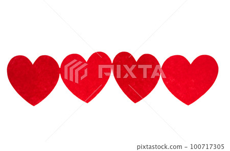 red hearts isolated 100717305