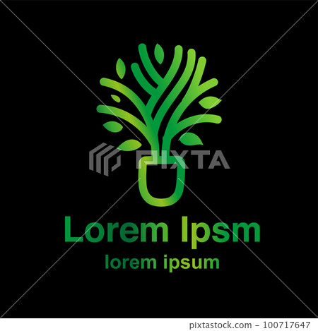 Tree plant green image logo. vector illustration Tree plant green image logo. vector illustration 100717647