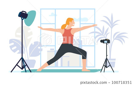 Healthy Lifestyle, Fitness and Yoga Concept with Girly Workout