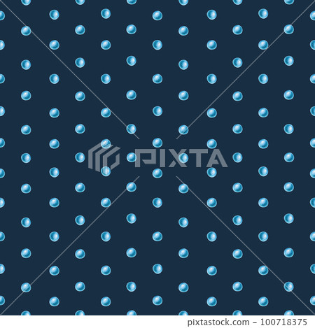 Watercolor seamless pattern with snow balls. Hand painting blue balls on a white isolated background. For designers, decoration, postcards, wrapping paper, scrapbooking, covers, invitations, posters 100718375