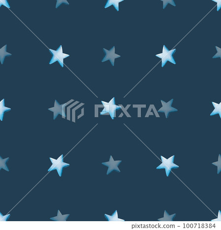 Watercolor seamless pattern with blue stars. Hand painting on an isolated background. For designers, decoration, postcards, wrapping paper, scrapbooking, covers, invitations, posters and textile Watercolor seamless pattern with blue stars. Hand painting on an isolated background. For designers, decoration, postcards, wrapping paper, scrapbooking, covers, invitations, posters and textile 100718384