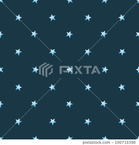 Watercolor seamless pattern with blue stars. Hand painting on an isolated background. For designers, decoration, postcards, wrapping paper, scrapbooking, covers, invitations, posters and textile Watercolor seamless pattern with blue stars. Hand painting on an isolated background. For designers, decoration, postcards, wrapping paper, scrapbooking, covers, invitations, posters and textile 100718386