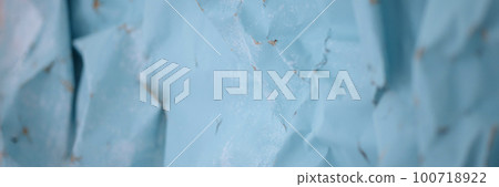 Texture of blue crumpled paper or cardboard. Texture of blue crumpled paper or cardboard. 100718922