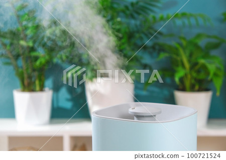 The ultrasonic humidifier releases cold steam 100721524