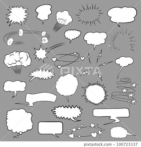 Comic bubbles and elements set Comic bubbles and elements set 100723137