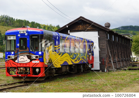 Former Hokkaido Furusato Ginga Line (former JNR Ikehoku Line) Former Rikubetsu Station (Rikubetsu Railway) 100726804
