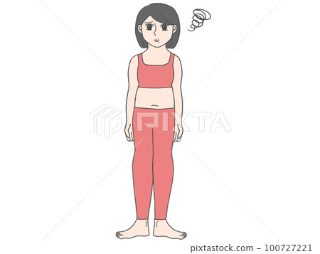 患有肥胖症的女人 100727221