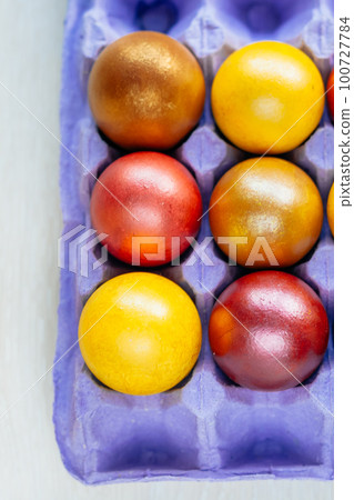 Colored a eggs lined up in rows Colored a eggs lined up in rows 100727784