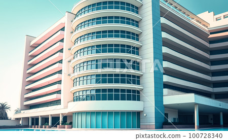 Luxury hotel perspective view Luxury hotel perspective view 100728340